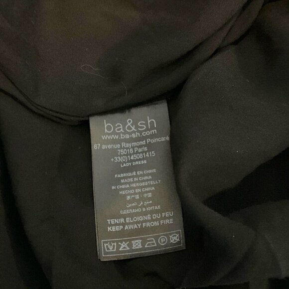 Ba&Sh Leo Woven Emerald Maxi Dress Size 3 / L Halter Metallic Open Back Prom - Picture 12 of 15